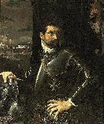 Ludovico Carracci Portrait of Carlo Alberto Rati Opizzoni in Armour oil on canvas